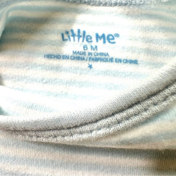 ⭐️ 5 for $25 Set of 2 Blue & White Baby Cotton Onesies Size 6-9 Months - Picture 7 of 9